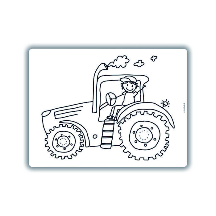 Herbruikbare placemat Tractor Billy - Edwali