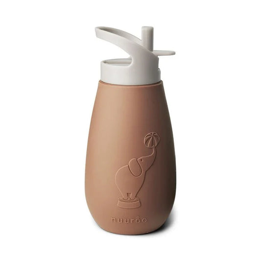 Pax siliconen drinkfles 350 ml (bruin) - Nuuroo