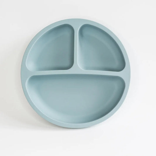 Siliconen vakjesbord zuignap (duck egg blue) - Babeehive Goods